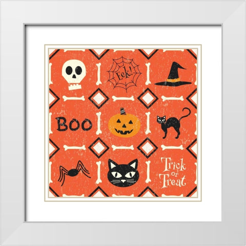 Hallows Eve VI White Modern Wood Framed Art Print with Double Matting by ND Art and Design