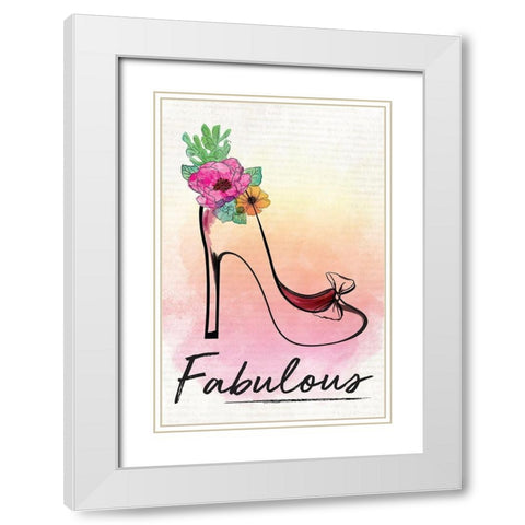 Fabulous White Modern Wood Framed Art Print with Double Matting by ND Art