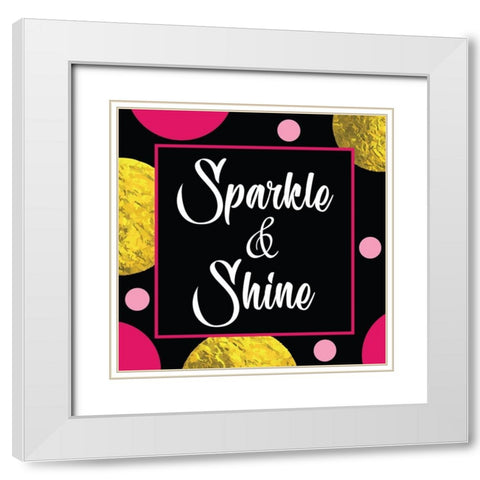 Sparkle and Shine White Modern Wood Framed Art Print with Double Matting by ND Art