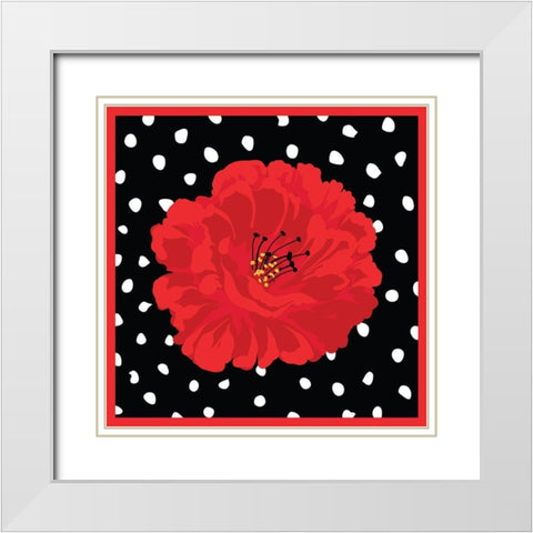 Poppy III White Modern Wood Framed Art Print with Double Matting by ND Art