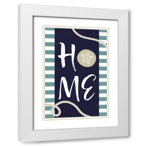 Coastal Home White Modern Wood Framed Art Print with Double Matting by ND Art
