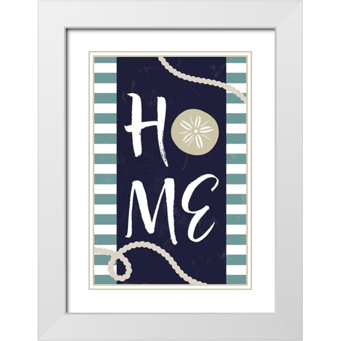 Coastal Home White Modern Wood Framed Art Print with Double Matting by ND Art