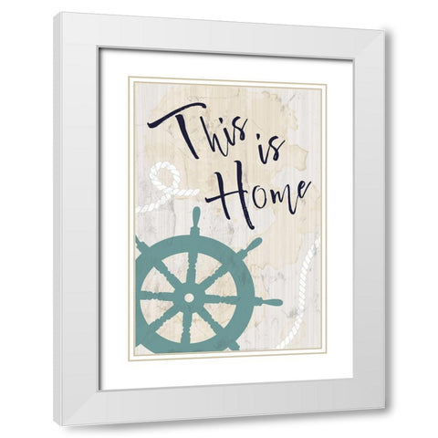 This is Home White Modern Wood Framed Art Print with Double Matting by ND Art
