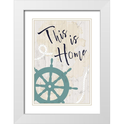 This is Home White Modern Wood Framed Art Print with Double Matting by ND Art