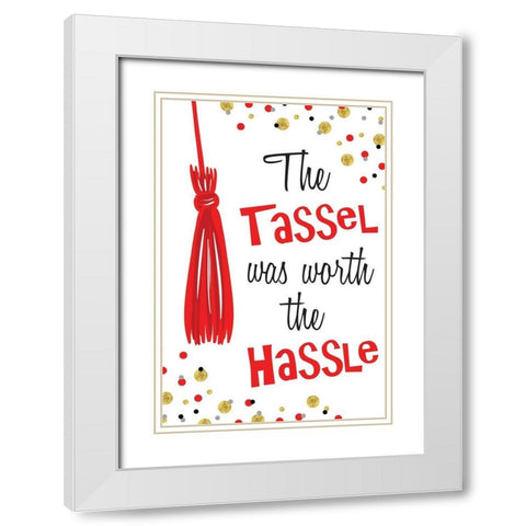 The Tassel White Modern Wood Framed Art Print with Double Matting by ND Art