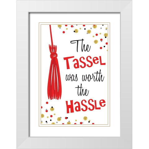 The Tassel White Modern Wood Framed Art Print with Double Matting by ND Art