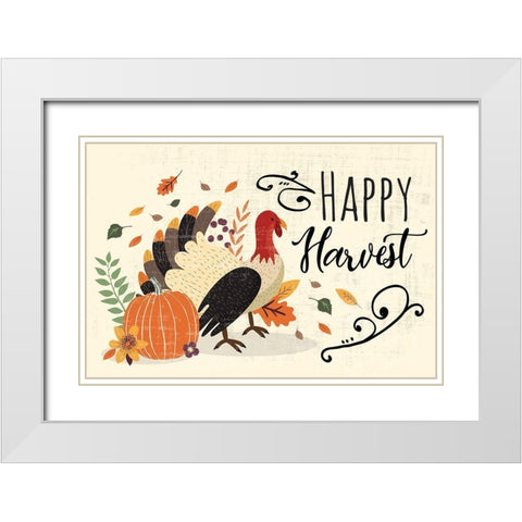 Autumn Vibes Art III White Modern Wood Framed Art Print with Double Matting by ND Art