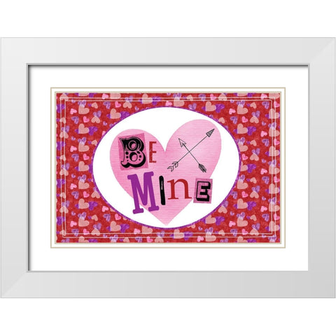 Love Love Love III White Modern Wood Framed Art Print with Double Matting by ND Art