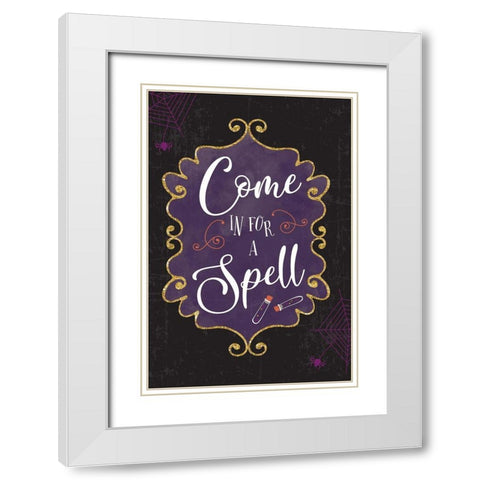 Spellbound  White Modern Wood Framed Art Print with Double Matting by ND Art