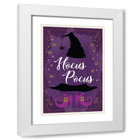 Spellbound II White Modern Wood Framed Art Print with Double Matting by ND Art