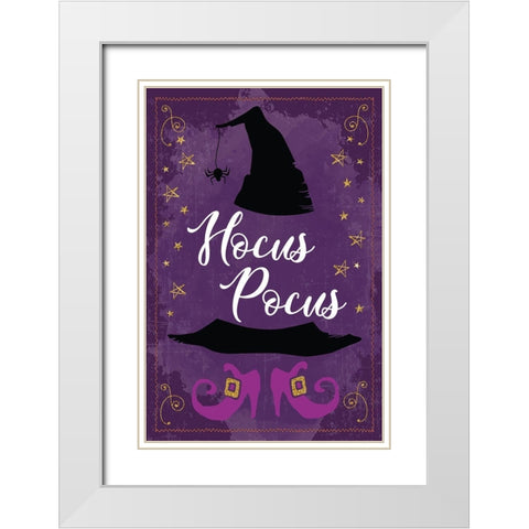Spellbound II White Modern Wood Framed Art Print with Double Matting by ND Art