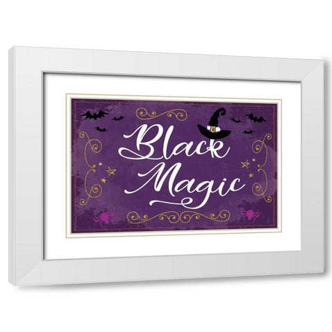 Spellbound III White Modern Wood Framed Art Print with Double Matting by ND Art
