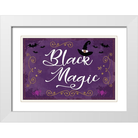 Spellbound III White Modern Wood Framed Art Print with Double Matting by ND Art