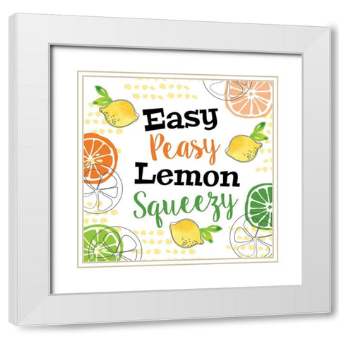 Lemon Squeezy White Modern Wood Framed Art Print with Double Matting by ND Art