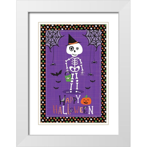 Spooky Buddies Art II White Modern Wood Framed Art Print with Double Matting by ND Art