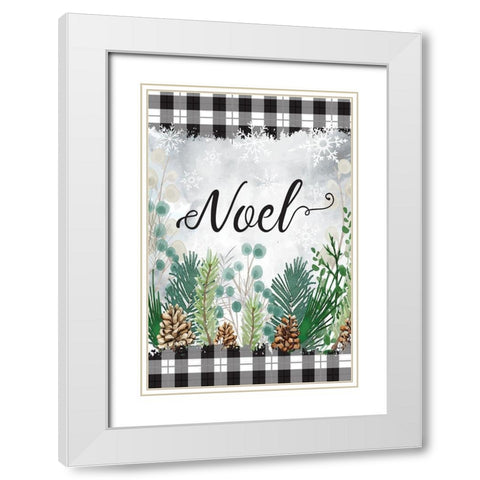 Noel White Modern Wood Framed Art Print with Double Matting by ND Art