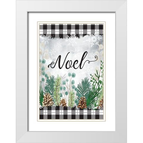 Noel White Modern Wood Framed Art Print with Double Matting by ND Art
