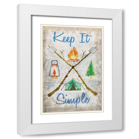 Keep It Simple White Modern Wood Framed Art Print with Double Matting by ND Art