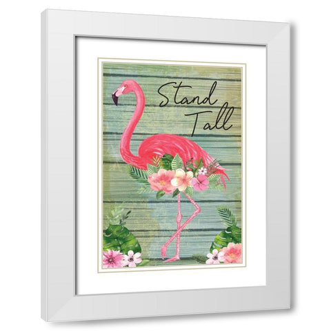Stand Tall White Modern Wood Framed Art Print with Double Matting by ND Art