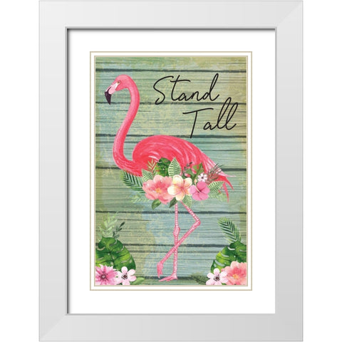 Stand Tall White Modern Wood Framed Art Print with Double Matting by ND Art