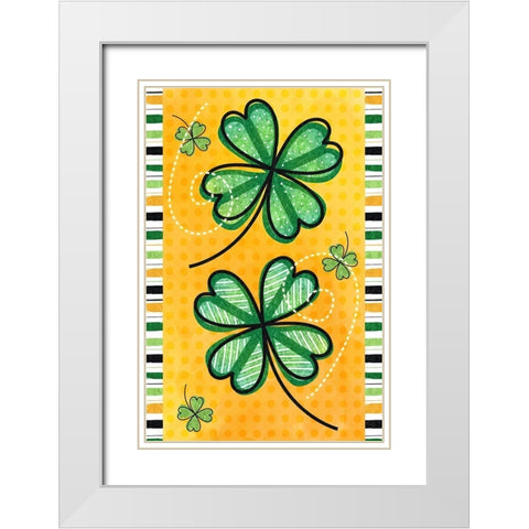 St. Pattys White Modern Wood Framed Art Print with Double Matting by ND Art