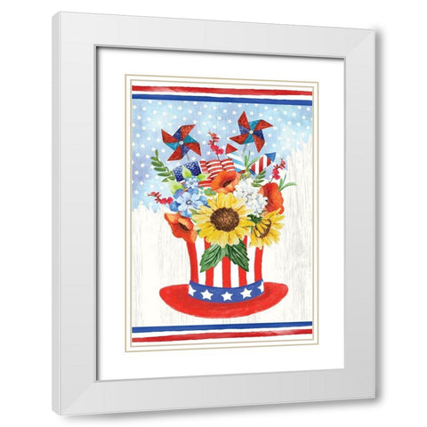 America III White Modern Wood Framed Art Print with Double Matting by ND Art