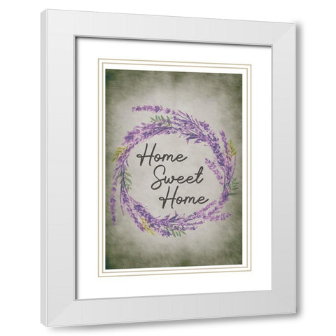 Home Sweet Home White Modern Wood Framed Art Print with Double Matting by ND Art