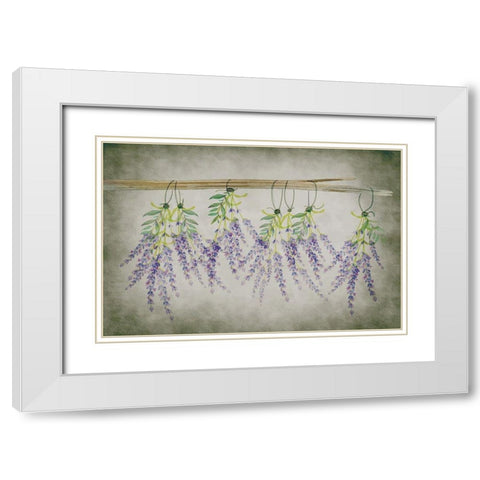 Country Living II White Modern Wood Framed Art Print with Double Matting by ND Art