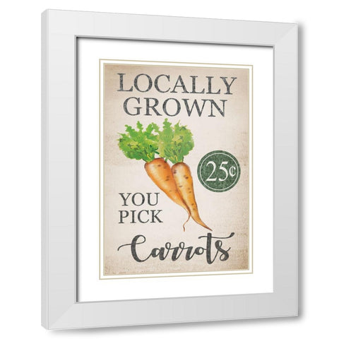 Easter Garden III White Modern Wood Framed Art Print with Double Matting by ND Art