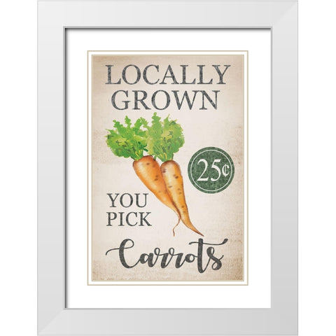 Easter Garden III White Modern Wood Framed Art Print with Double Matting by ND Art