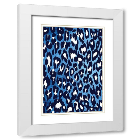 Blue and White VIII White Modern Wood Framed Art Print with Double Matting by ND Art