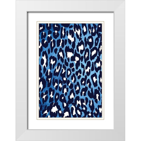 Blue and White VIII White Modern Wood Framed Art Print with Double Matting by ND Art