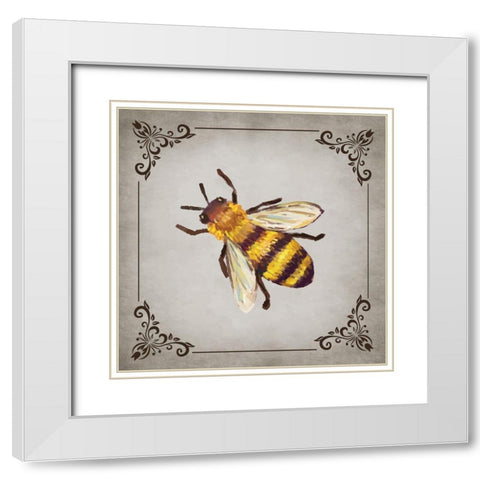 Bee and Willow III White Modern Wood Framed Art Print with Double Matting by ND Art