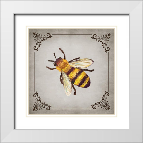 Bee and Willow III White Modern Wood Framed Art Print with Double Matting by ND Art