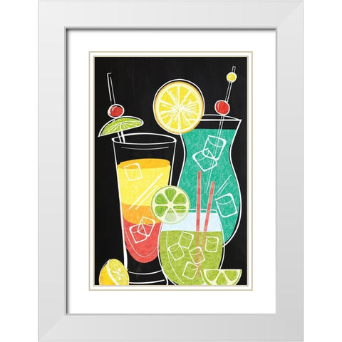 Sip Sip Hooray! White Modern Wood Framed Art Print with Double Matting by ND Art