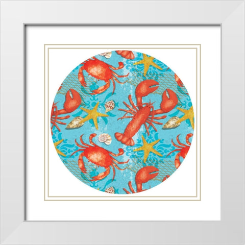 New England Plate II White Modern Wood Framed Art Print with Double Matting by ND Art