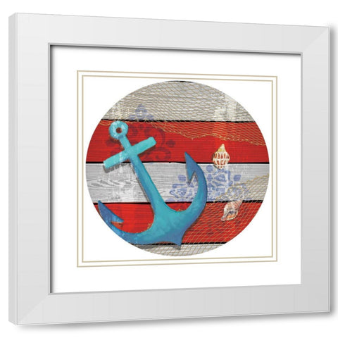 New England Plate IV White Modern Wood Framed Art Print with Double Matting by ND Art