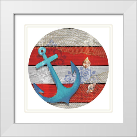 New England Plate IV White Modern Wood Framed Art Print with Double Matting by ND Art