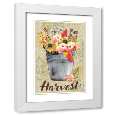 Harvest White Modern Wood Framed Art Print with Double Matting by ND Art