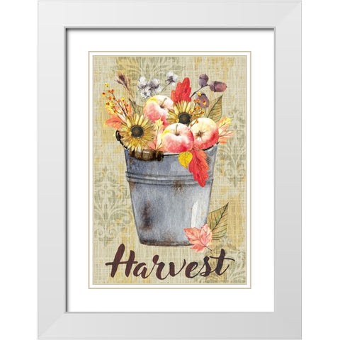 Harvest White Modern Wood Framed Art Print with Double Matting by ND Art