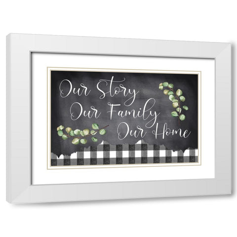Our Story White Modern Wood Framed Art Print with Double Matting by ND Art
