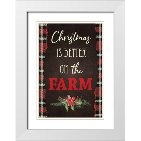 Christmas Is White Modern Wood Framed Art Print with Double Matting by ND Art