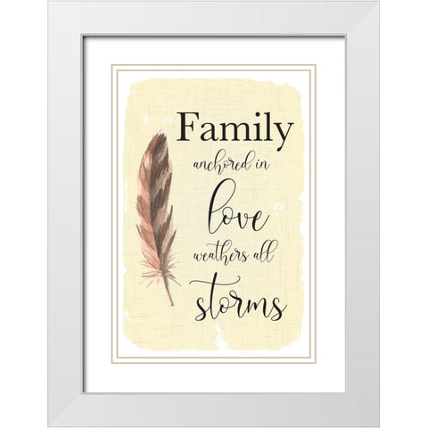 Family Anchored White Modern Wood Framed Art Print with Double Matting by ND Art