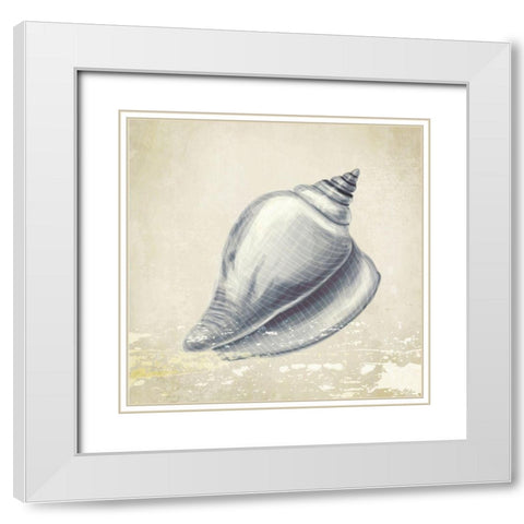 Coastal II White Modern Wood Framed Art Print with Double Matting by ND Art