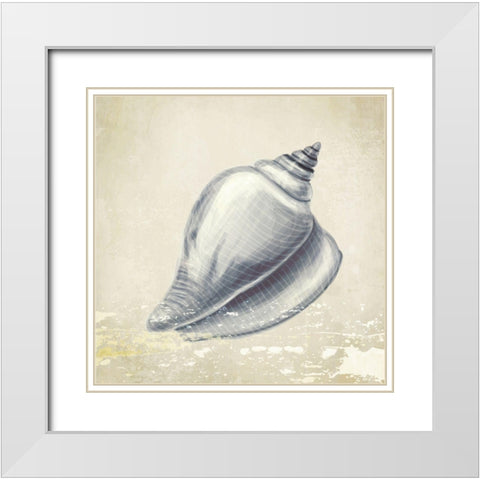 Coastal II White Modern Wood Framed Art Print with Double Matting by ND Art