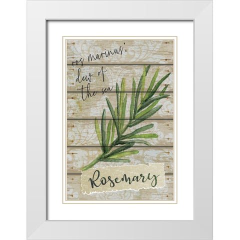 Rosemary White Modern Wood Framed Art Print with Double Matting by ND Art