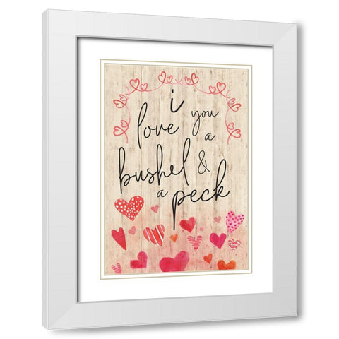 Bushel and a Peck White Modern Wood Framed Art Print with Double Matting by ND Art