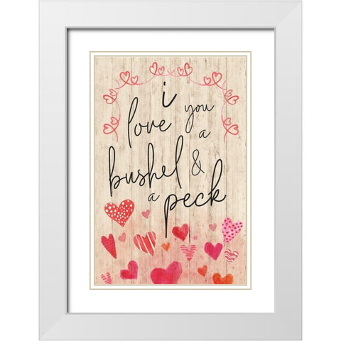 Bushel and a Peck White Modern Wood Framed Art Print with Double Matting by ND Art