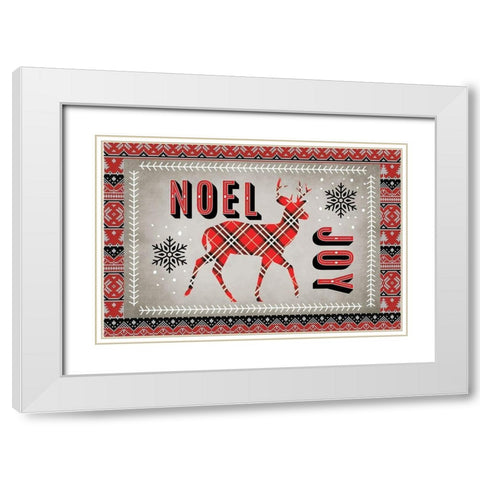 Joy Noel White Modern Wood Framed Art Print with Double Matting by ND Art