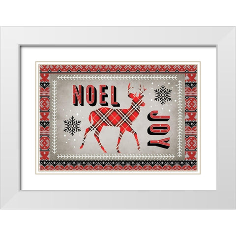 Joy Noel White Modern Wood Framed Art Print with Double Matting by ND Art